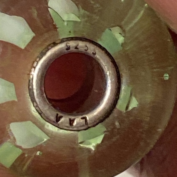 Trollbeads Green Dangle Light Green Stripe Bead Retired 2018 - Picture 6 of 6